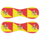 イタリア，シチリア州旗を持つ愛国的なソフトボール ソフトボール (パネル)