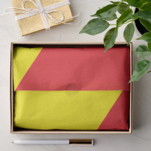 イタリア，シチリア州旗を持つ愛国的なティッシュペーパー 薄葉紙 (ギフト)