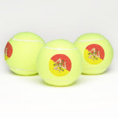 イタリア，シチリア州旗を持つ愛国的なテニスボール テニスボール (マルチ)