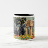 イタリア、シチリア、アグリゲント。の遺跡 ツートーンマグカップ (中央)