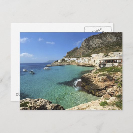 イタリア、シチリア、エガディ諸島、レバンゾ、 ポストカード (正面/裏面)