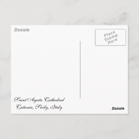 イタリア，シチリア，カタニアのサンアガタの大聖堂 ポストカード