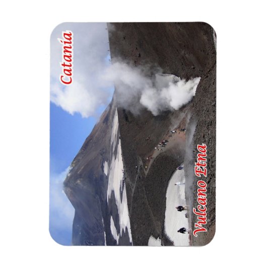 イタリア – シチリア – カタニア – エトナ – マグネット (縦)