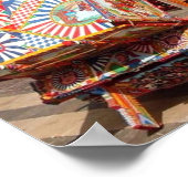 イタリア – シチリア – シチリアカート –  ポスター (角)