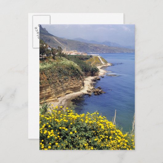イタリア、シチリア。シチリア島の北岸 ポストカード (正面/裏面)