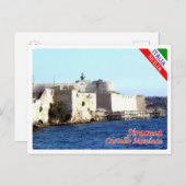 イタリア – シチリア – シラクサ – マニアス城 –  ポストカード (正面/裏面)