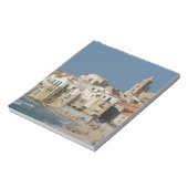 イタリア，シチリア，セファル，ドゥオモとのタウンビュー ノートパッド (回転)
