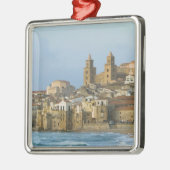 イタリア，シチリア，セファル， 2からドゥオモで表示 メタルオーナメント (左)