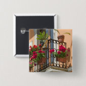 イタリア、シチリア、タオルミナ：コルソ·アンベルト1 缶バッジ (正面&裏面)