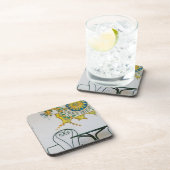 イタリア、シチリア、タオルミナ：Bam、バーカフェ詳細 コースター (右側)