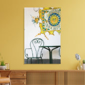 イタリア,シチリア,タオルミーナ:バム,バーカフェ詳細 キャンバスプリント (インサイチュ (リビング))