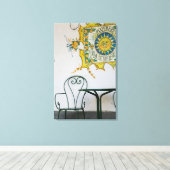 イタリア,シチリア,タオルミーナ:バム,バーカフェ詳細 キャンバスプリント (インサイチュ (ウッドフロア))