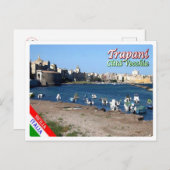 イタリア – シチリア – トラパニ – 旧市街 –  ポストカード (正面/裏面)