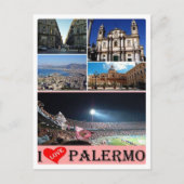 イタリア – シチリア – パレルモ – 大好き – ポストカード (正面)