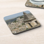 イタリア、シチリア、ラグサ·イブラ：タウンビュー&サンタ コースター (左側)