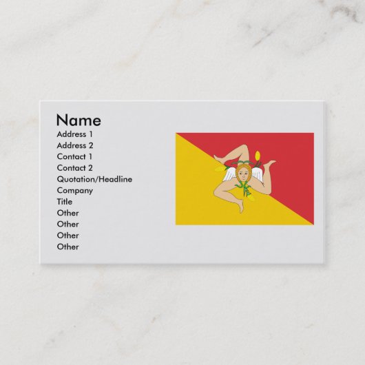 イタリア·シチリア 名刺 (正面)