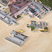 イタリア、シンク·テレ、ベルナッツァ、港湾、教会 ジグソーパズル (側面)