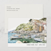 イタリア シー・ウォーターカラー イタリアン トラベル ポストカード (正面/裏面)