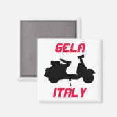 イタリア,ジェラ,スクーター マグネット (正面/裏面)