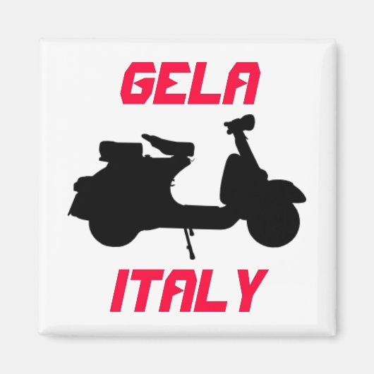 イタリア,ジェラ,スクーター マグネット (正面)