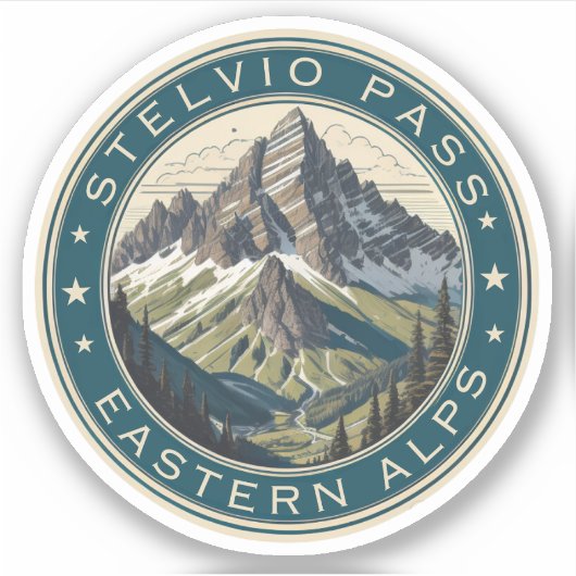 イタリア スイス ステルヴィオ峠 山岳道路 シール (正面)