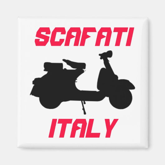イタリア，スカファティ，スクーター マグネット (正面)