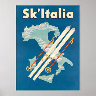 イタリア スキーポスター ポスター