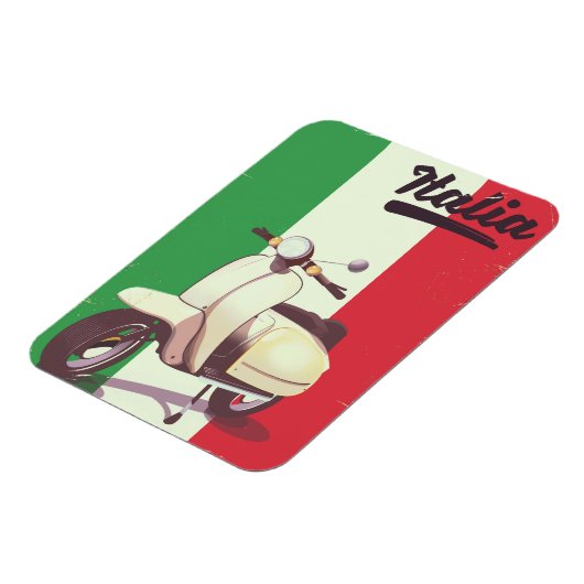 イタリア スクーター ビンテージ 旅行ポスター マグネット (左側)