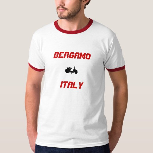 イタリア・スクーター・ベルガモ Tシャツ (正面)