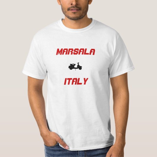 イタリア・スクーター・マルサラ Tシャツ (正面)