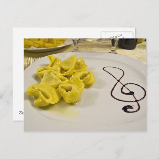 イタリア、セント。チーズプレートトルテリニ ポストカード (正面/裏面)