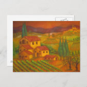 イタリア，チアンティの丘の町 ポストカード (正面/裏面)