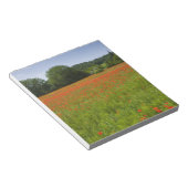 イタリア，チウシ，ポピー畑 ノートパッド (アングル)