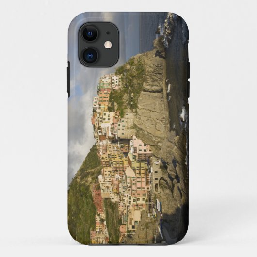 イタリア、チンクエ・テッレ、マナローラ。崖の上の村 Case-Mate iPhoneケース (裏面)