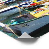 イタリア・チンケ・テールのモンテロッソのボート ポスター (角)