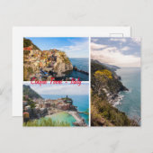 イタリア，チンケ・テール ポストカード (正面/裏面)