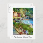 イタリア，チンケ・テール，モンテロッソ ポストカード (正面/裏面)