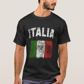 イタリア ディストressed イタリア国旗 tシャツ