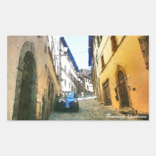 イタリア・トスカニー・コルトナ。 長方形シール (正面)