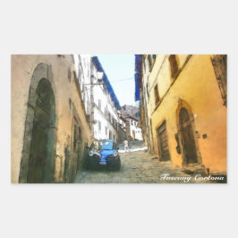 イタリア・トスカニー・コルトナ。 長方形シール