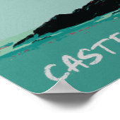 イタリア,トスカーナの海岸的ランドマークBoccale城 ポスター (角)