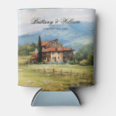 イタリア・トスカーナの田舎の結婚式 缶クーラー (正面)