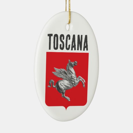 イタリア，トスカーナの紋章 セラミックオーナメント (右)