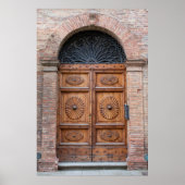 イタリア，トスカーナの美しい古いドア ポスター (正面)