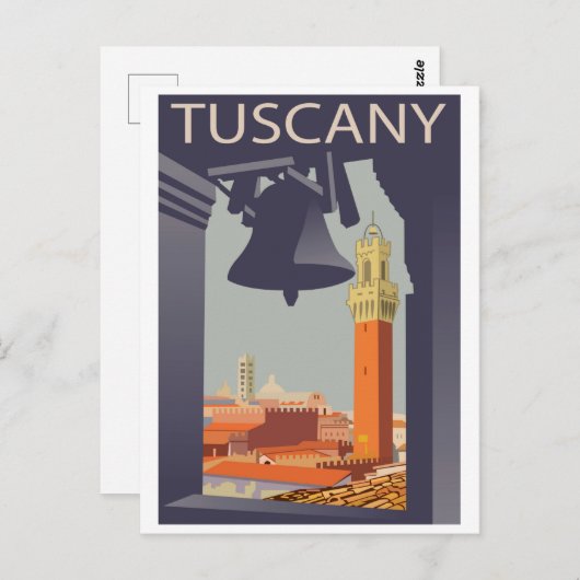 イタリア,トスカーナの都市。教会の窓から表示 ポストカード (正面/裏面)