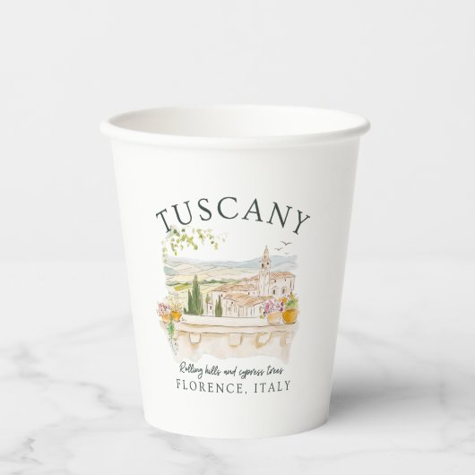 イタリア トスカーナ地方 旅行 フィレンツェ 紙コップ (正面)