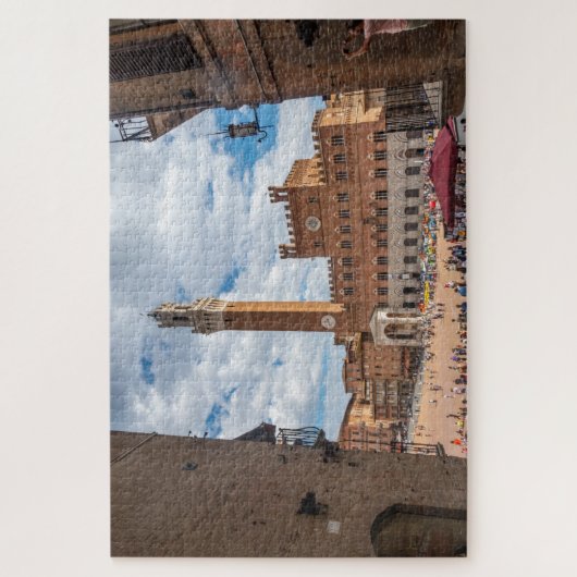 イタリア，トスカーナ州，シエナのPiazza del Campo ジグソーパズル (縦)