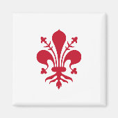 イタリア，トスカーナ州，フィレンツェ国旗を掲げた磁石 マグネット (正面)