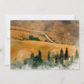 イタリア·トスカーナ·オリーブの結婚式は、デート·カードを除いて サンキューカード (裏面)