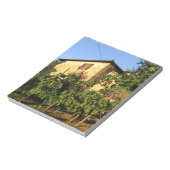 イタリア、トスカーナ、グレブ。晩夏のワインシーン ノートパッド (回転)